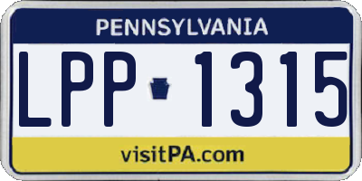 PA license plate LPP1315
