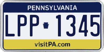PA license plate LPP1345