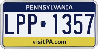 PA license plate LPP1357