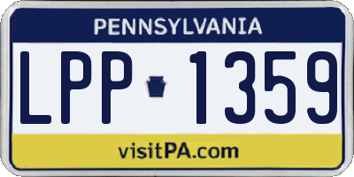 PA license plate LPP1359