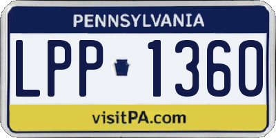 PA license plate LPP1360