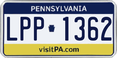 PA license plate LPP1362
