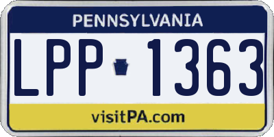 PA license plate LPP1363