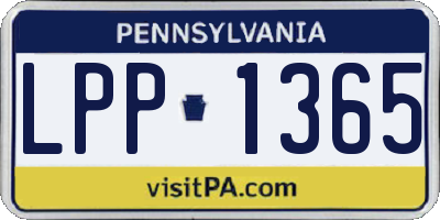 PA license plate LPP1365