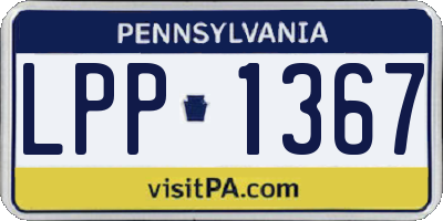 PA license plate LPP1367
