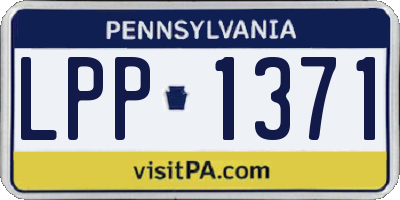 PA license plate LPP1371