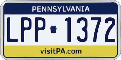 PA license plate LPP1372