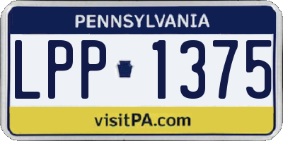 PA license plate LPP1375