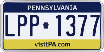 PA license plate LPP1377