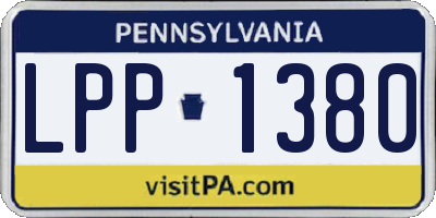 PA license plate LPP1380