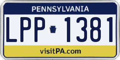 PA license plate LPP1381