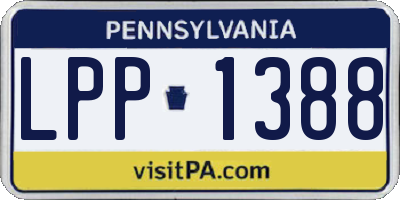 PA license plate LPP1388