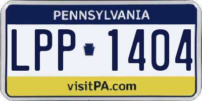 PA license plate LPP1404