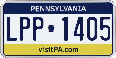 PA license plate LPP1405