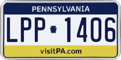 PA license plate LPP1406