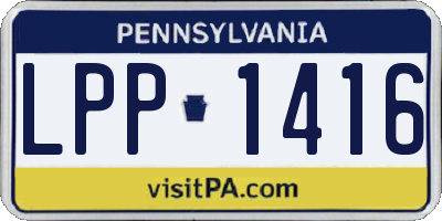 PA license plate LPP1416