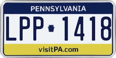 PA license plate LPP1418