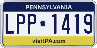 PA license plate LPP1419