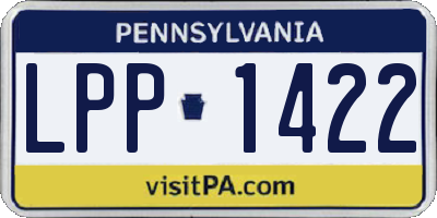 PA license plate LPP1422