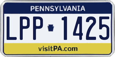 PA license plate LPP1425