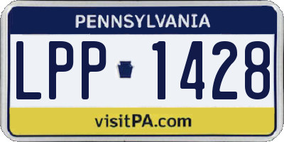 PA license plate LPP1428