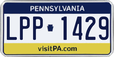 PA license plate LPP1429