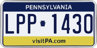 PA license plate LPP1430