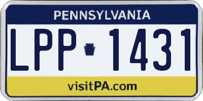 PA license plate LPP1431