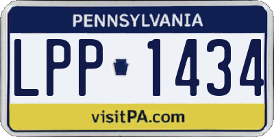 PA license plate LPP1434