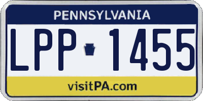PA license plate LPP1455