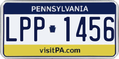 PA license plate LPP1456