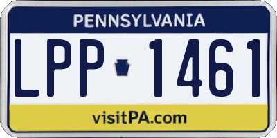 PA license plate LPP1461