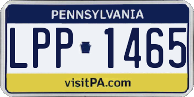 PA license plate LPP1465