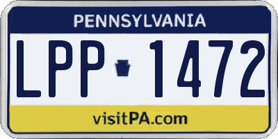 PA license plate LPP1472