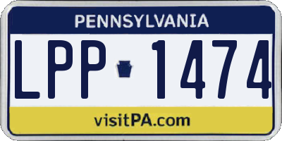 PA license plate LPP1474