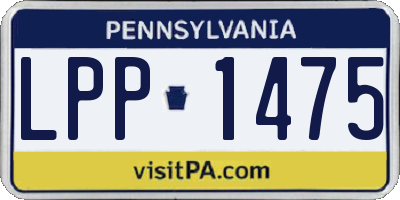 PA license plate LPP1475