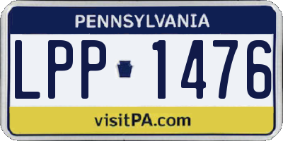 PA license plate LPP1476