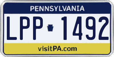 PA license plate LPP1492
