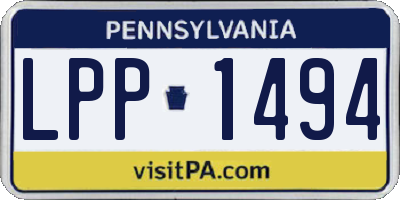 PA license plate LPP1494