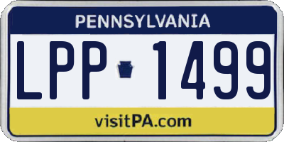 PA license plate LPP1499