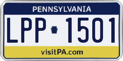 PA license plate LPP1501