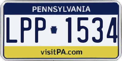 PA license plate LPP1534