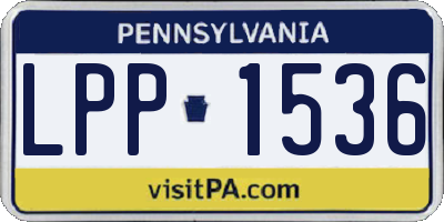 PA license plate LPP1536