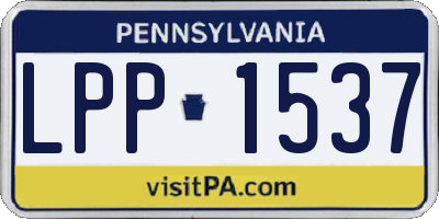 PA license plate LPP1537