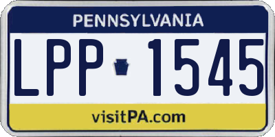 PA license plate LPP1545