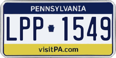 PA license plate LPP1549