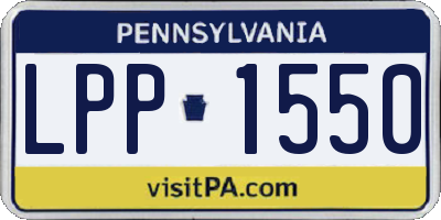 PA license plate LPP1550