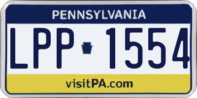PA license plate LPP1554