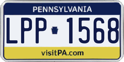 PA license plate LPP1568