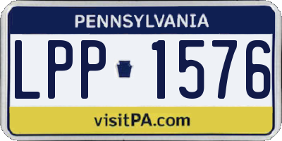 PA license plate LPP1576